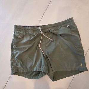 Polo by Ralph Lauren Men's Olive Athletic Shorts.  With Pockets.